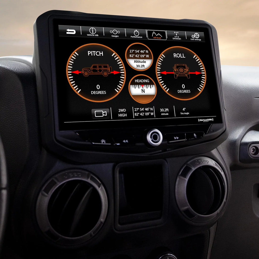 Stinger Heigh10 10" In-dash Infotainment System with SR-JK11H 2011-2018 Wrangler JK Flush-Mount Dash Kit