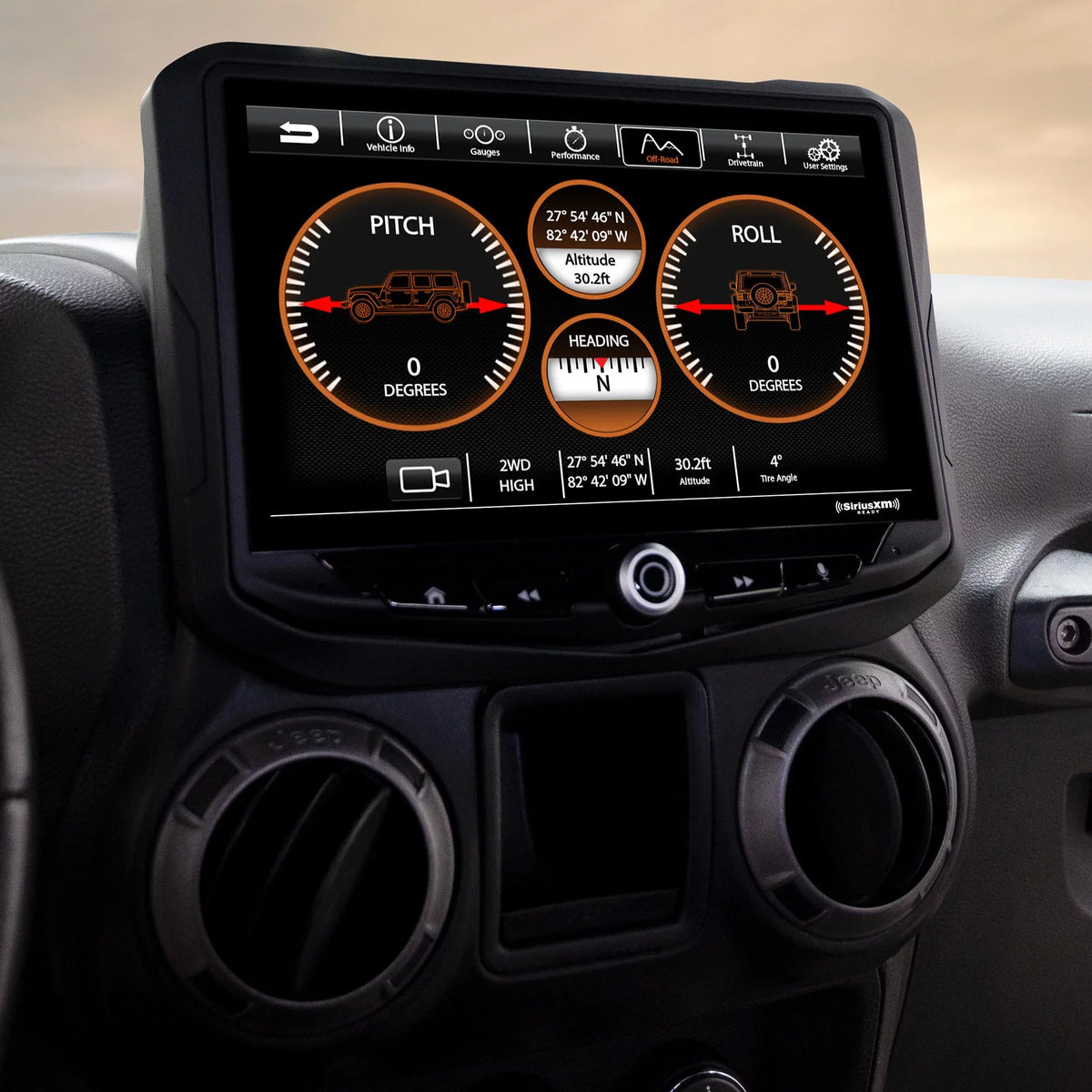 Stinger Heigh10 10" In-dash Infotainment System with SR-JK11H 2011-2018 Wrangler JK Flush-Mount Dash Kit
