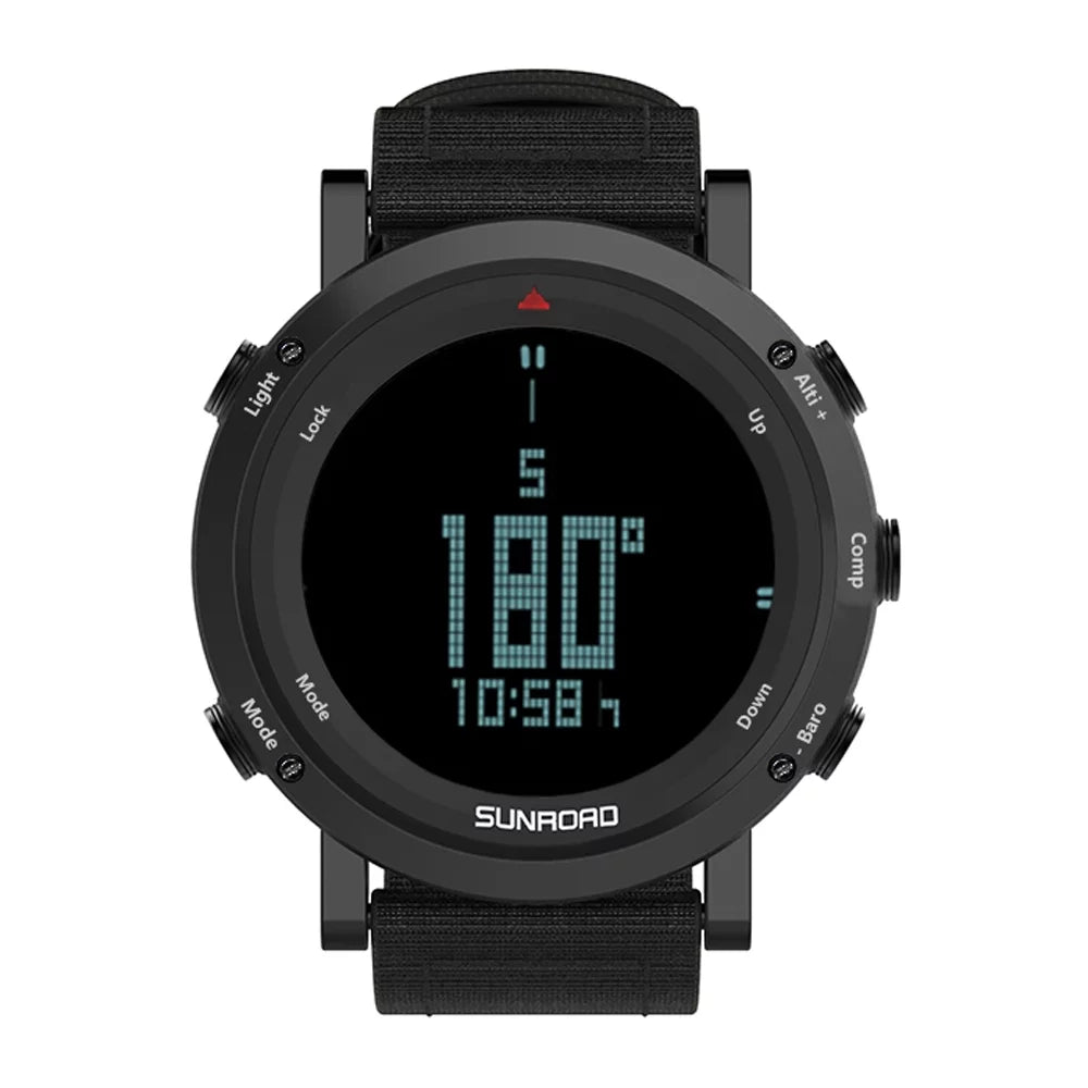 Barometer Altimeter Compass  Weather Forecast Men Watch 50meters -resistant Multifunctional Outdoor Sports Watch for Mountaineering Running Trekking Camping