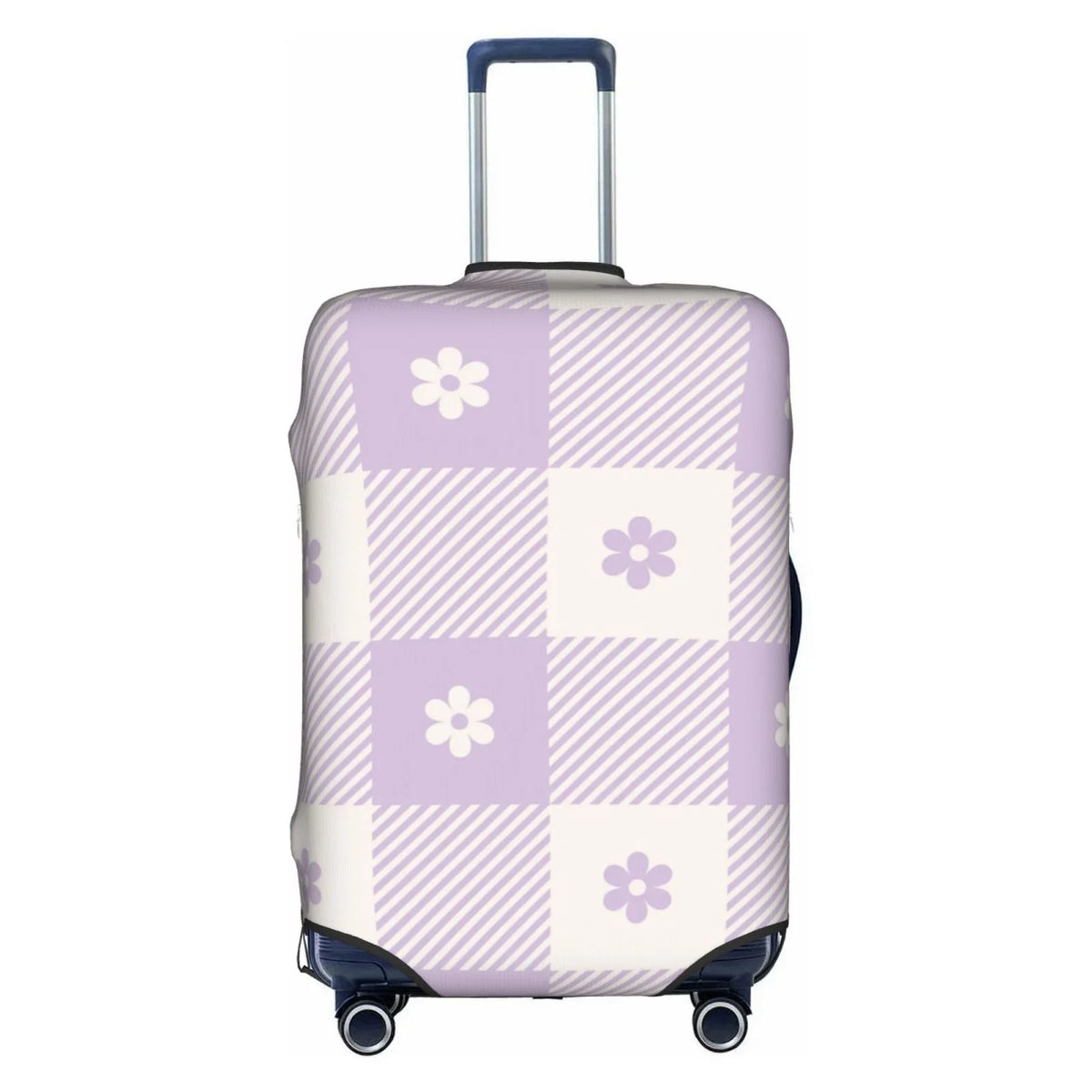 Kll Floral Purple Buffalo Plaid Luggage Cover Suitcase Cover Suitcase Protector-
