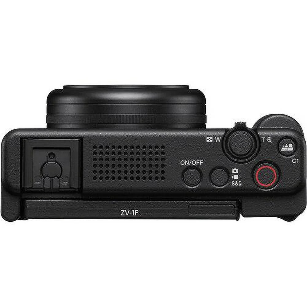 Sony ZV-1F Vlogging Camera (Black) with SanDisk 64GB Memory Card + ZeeTech Accessory Bundle