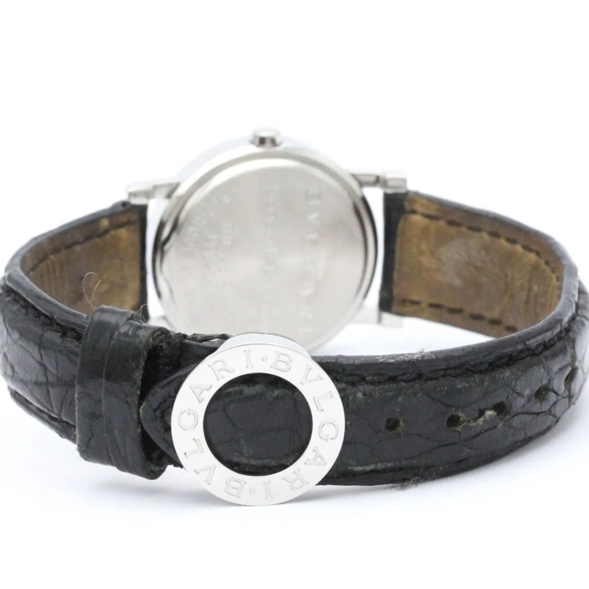 Pre-Owned Polished BVLGARI BVLGARI-BVLGARI Steel Quartz Ladies Watch BB26SL BF558550 (Good)