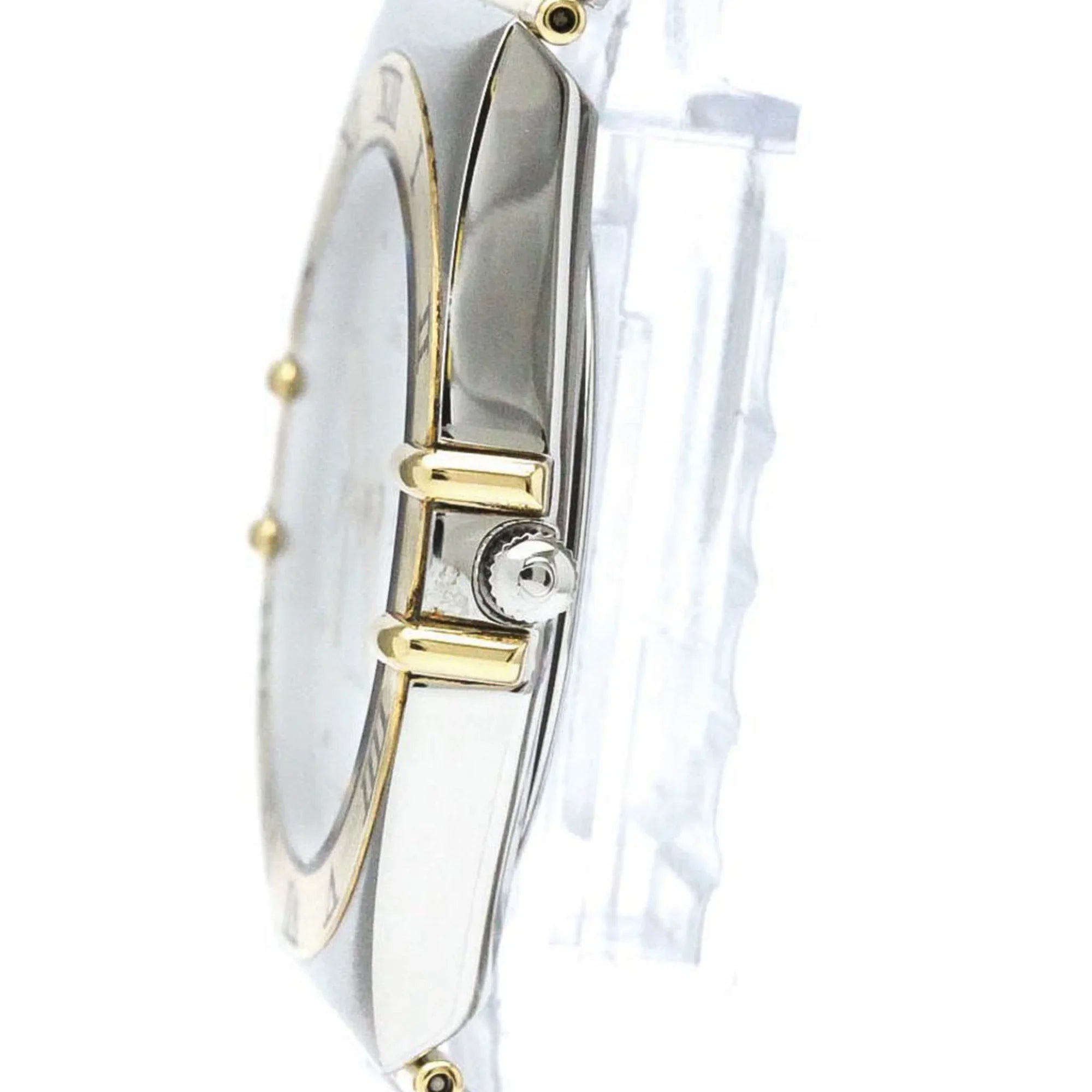 Pre-Owned Polished OMEGA Constellation Day Date 18K Gold Steel Watch 396.1070 BF566004 (Good)
