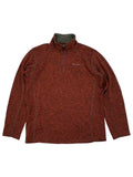 Eddie Bauer Mens Dark Orange Radiator Fleece Quarter-Zip Pullover Sweater XL