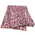 Pre-Owned CELINE Shawl Scarf Leopard Print Mohair x Nylon Pink Black 180357 (Good)