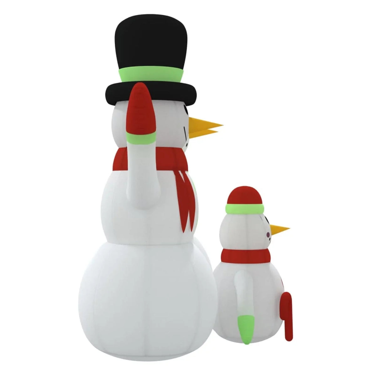 Aibecy Inflatable Snowman Family with LEDs 12 ft