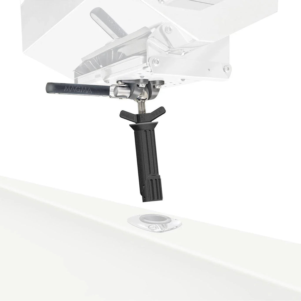 Magma Powr Grip LeveLock Double Locking Fish Rod Holder Mount for Rectangular Grills - T10-375