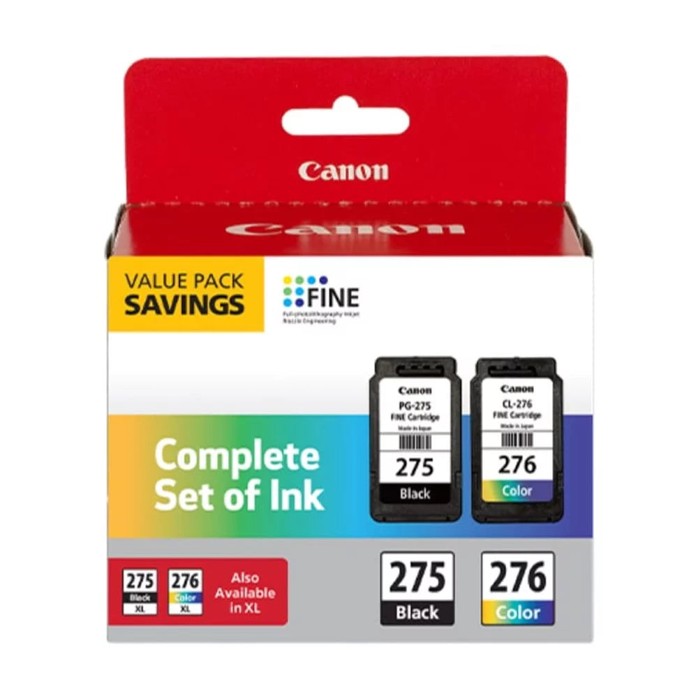Canon Orginal PG-275/CL-276 Value Pack Complete Set of Ink, Fully Compatible for PG-275XL and CL-276 XL