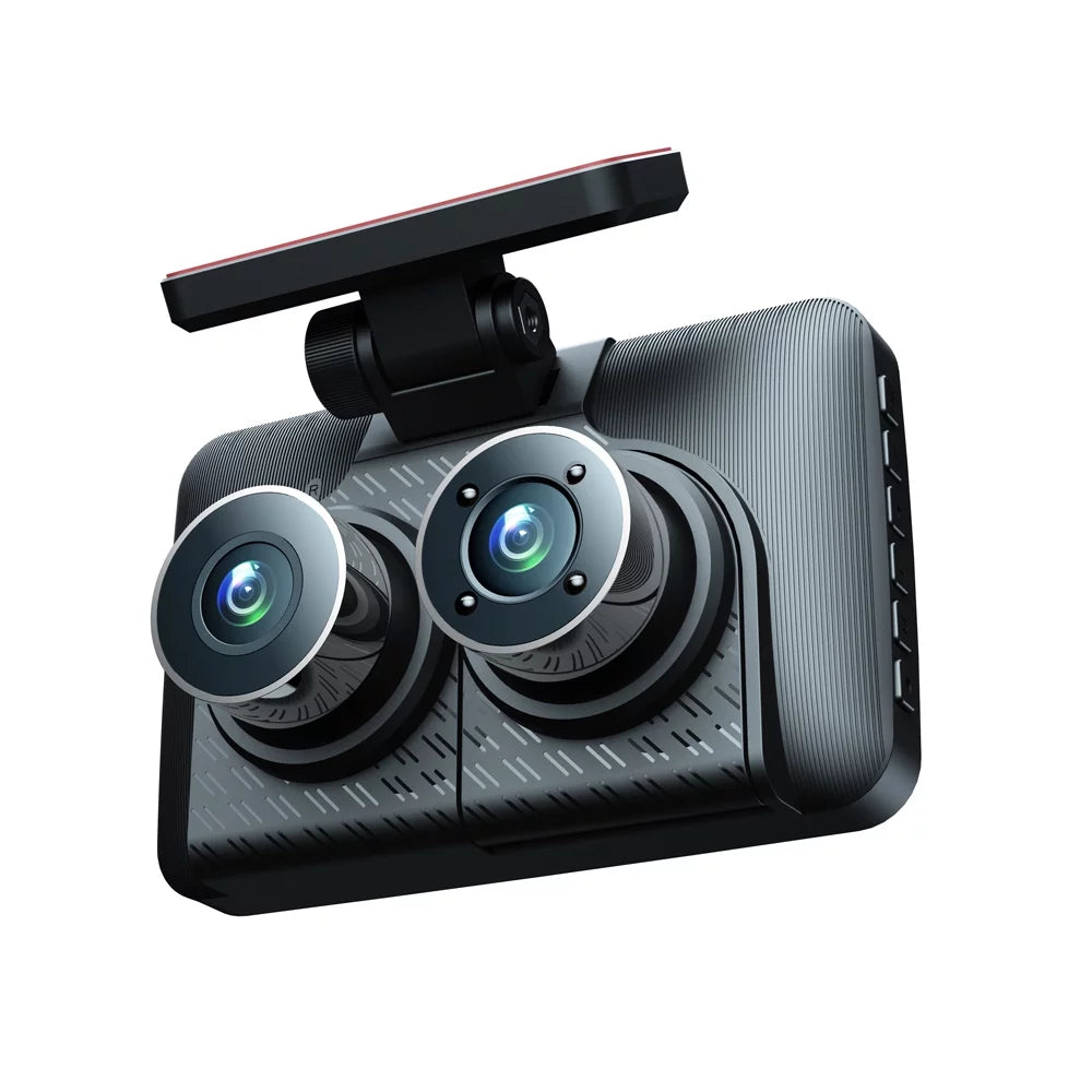 Pinnaco Dash Cam 3 Cameras Car Rearview Mirror Camcorder Wide Angle Recorder Safety Driving