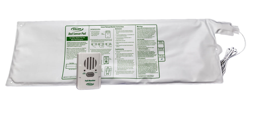 Bed/Chair Exit Fall Prevention Alert With Corded Weight-Sensing Bed Pad (10"x30", 45-Day) System