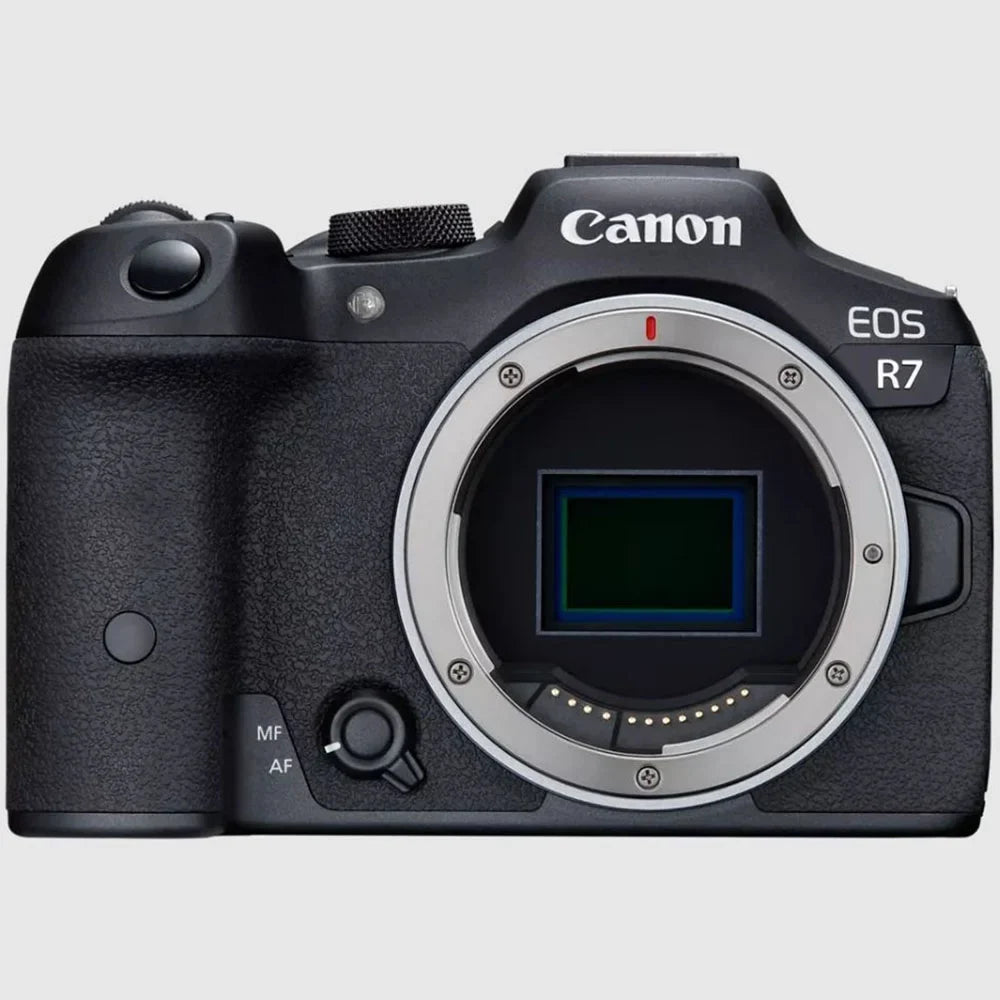 Canon EOS R7 Mirrorless Camera Content Creator Kit Including Body + 18-45mm IS STM Lens + Microphone + 2 Battery 5137C055 Bundle with Deco Gear Photography Bag + Monopod + Software & Accessories