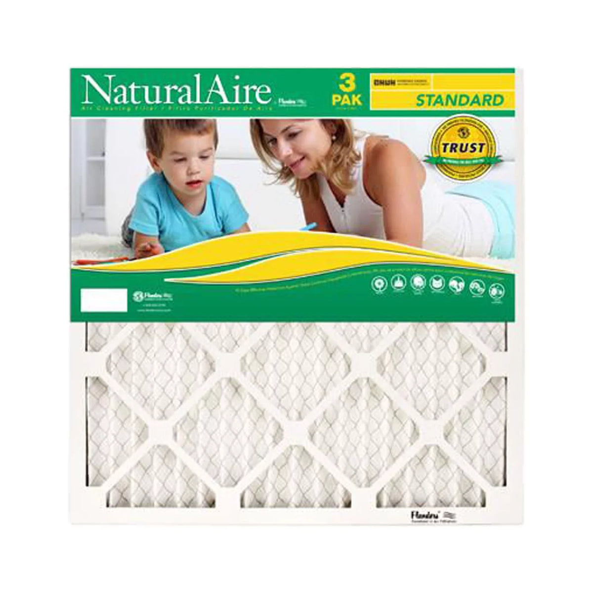 BestAir B1-1620-8-3VP4 16x20 x 1 In. Standard Pleated Air Filter,  MERV 8, 90 Days, 3-Pk. - Quantity 4