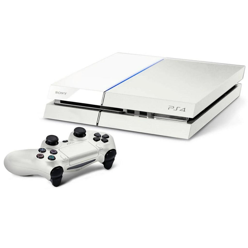Pre-Owned Sony PlayStation 4 500GB Gaming Console White Headset 2 Controller with BOLT AXTION Cleaning Kit Bundle (Refurbished: Like New)