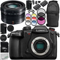 Panasonic Lumix DC-GH5S Mirrorless Micro Four Thirds Digital Camera with Leica DG Nocticron 42.5mm f/1.2 ASPH. POWER O.I.S. Lens 14PC Accessory Bundle – Includes 64GB SD Memory Card + MORE