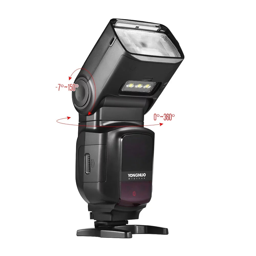 YONGNUO YN968N II Wireless TTL Speedlite Flash with Built-in 5600K LED Light - 1/8000s HSS for Nikon DSLR Cameras, Compatible with YN622N YN560 Wireless System