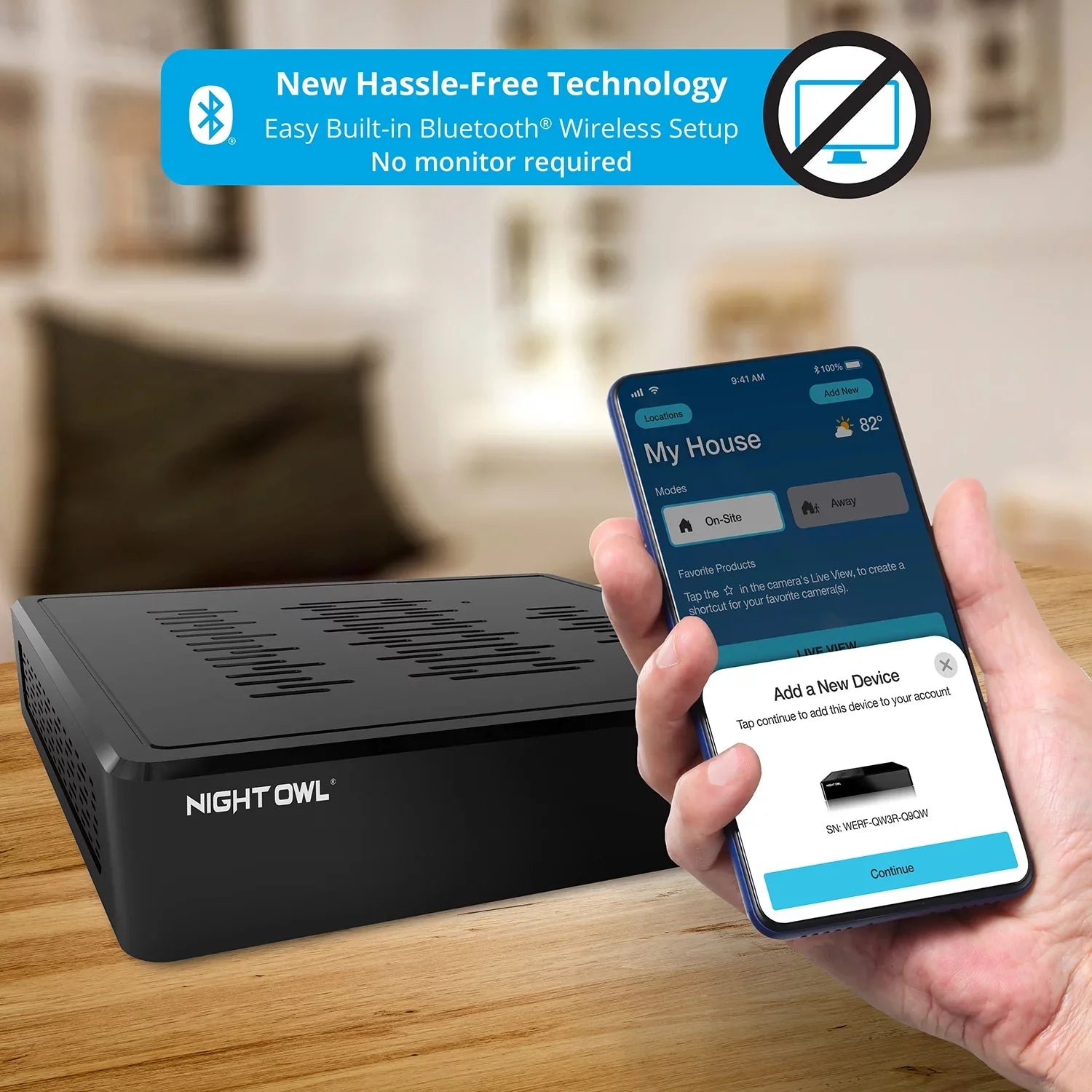 Night Owl 10 Channel 4K Wi-Fi NVR with 1TB Hard Drive and 3 Wire Free (Battery) 1080p HD Spotlight Cameras