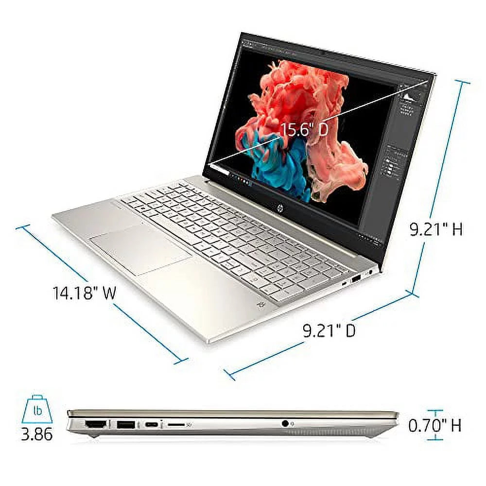 2022 HP Pavilion 15.6" FHD Touchscreen Laptop 11th Gen 4-Core Intel i5-1135G7 32GB DDR4 2TB NVMe SSD Iris Xe Graphics HDMI Webcam WiFi-6 Bluetooth Backlit Keyboard Windows 11 Home w/ 32GB USB