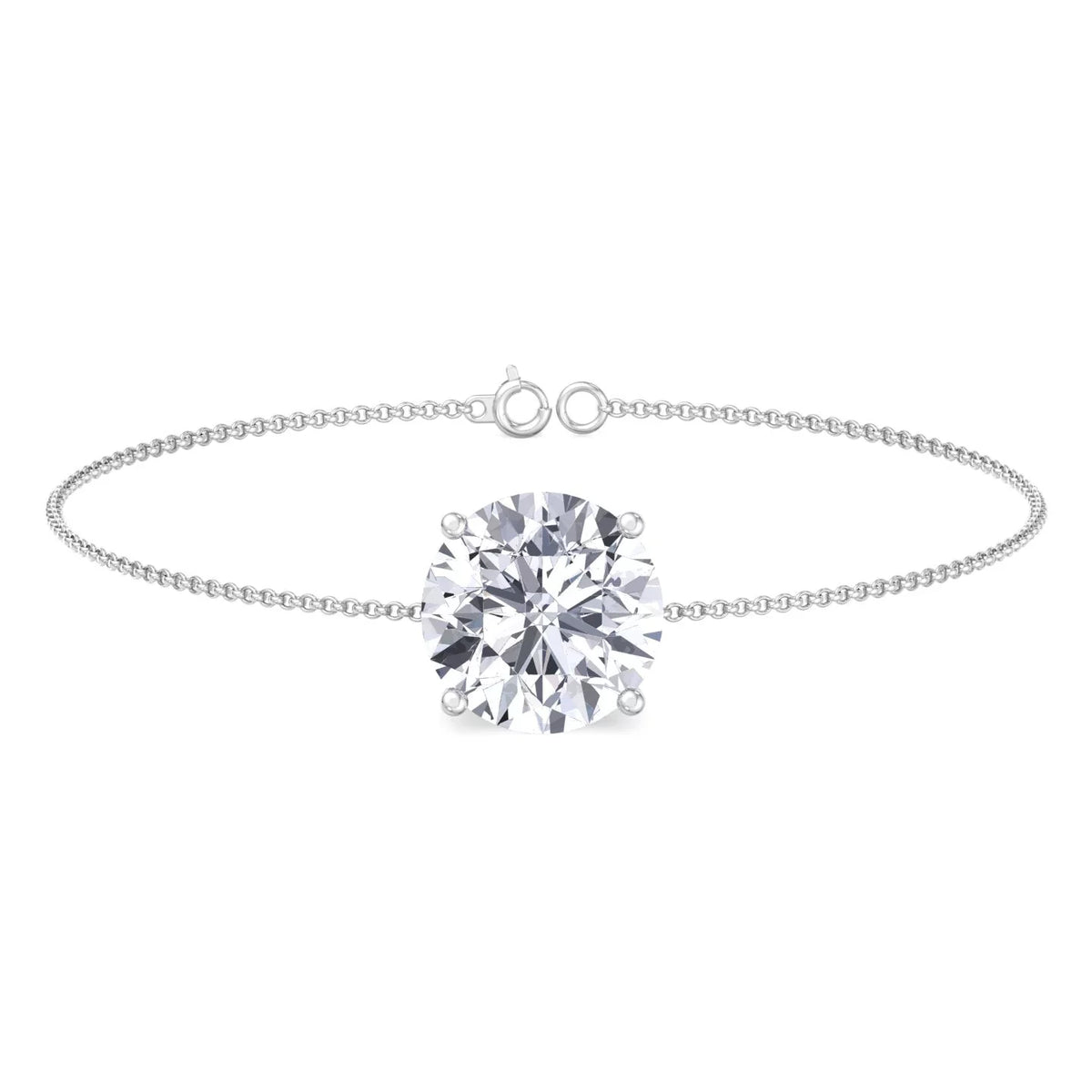 Cinder - Classic Round Diamond Solitaire Bracelet