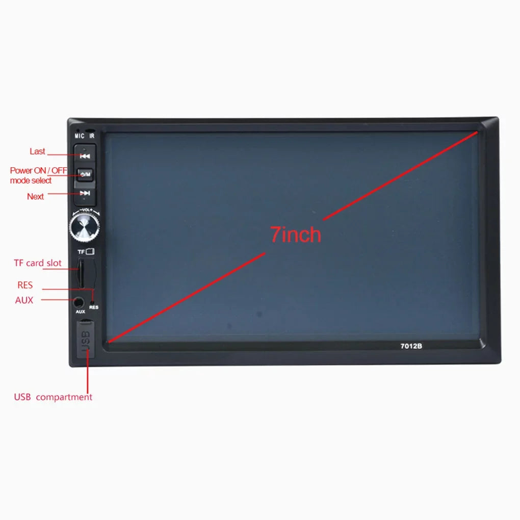 7" Double Din Car Stereo Bluetooth HD Touch Screen Car Radio with Reverse Camera And Mirror Link(Both Support Android and ios System)