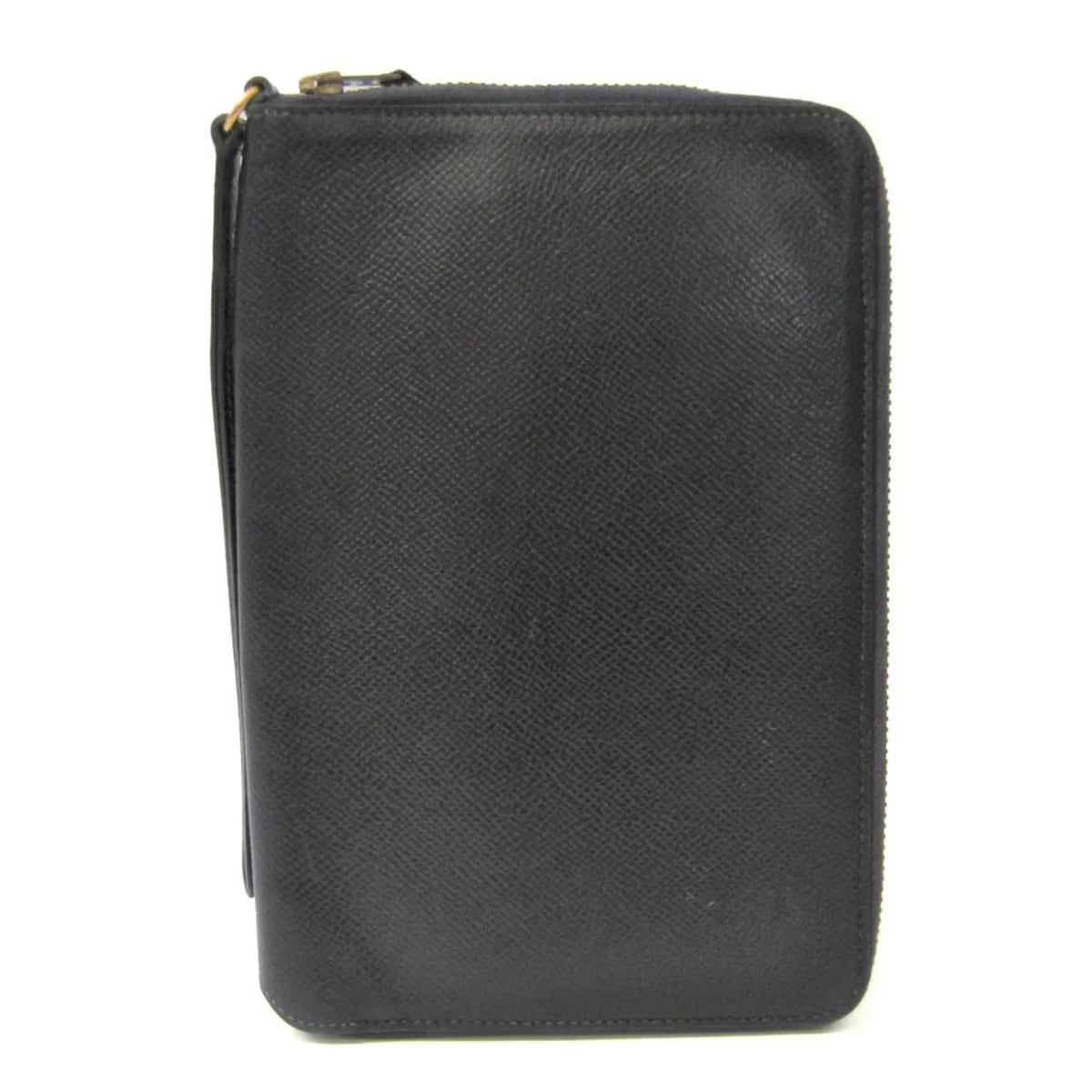 Pre-Owned Hermes Travel Case Men,Women Epsom Leather Long Wallet (bi-fold) Black (Good)