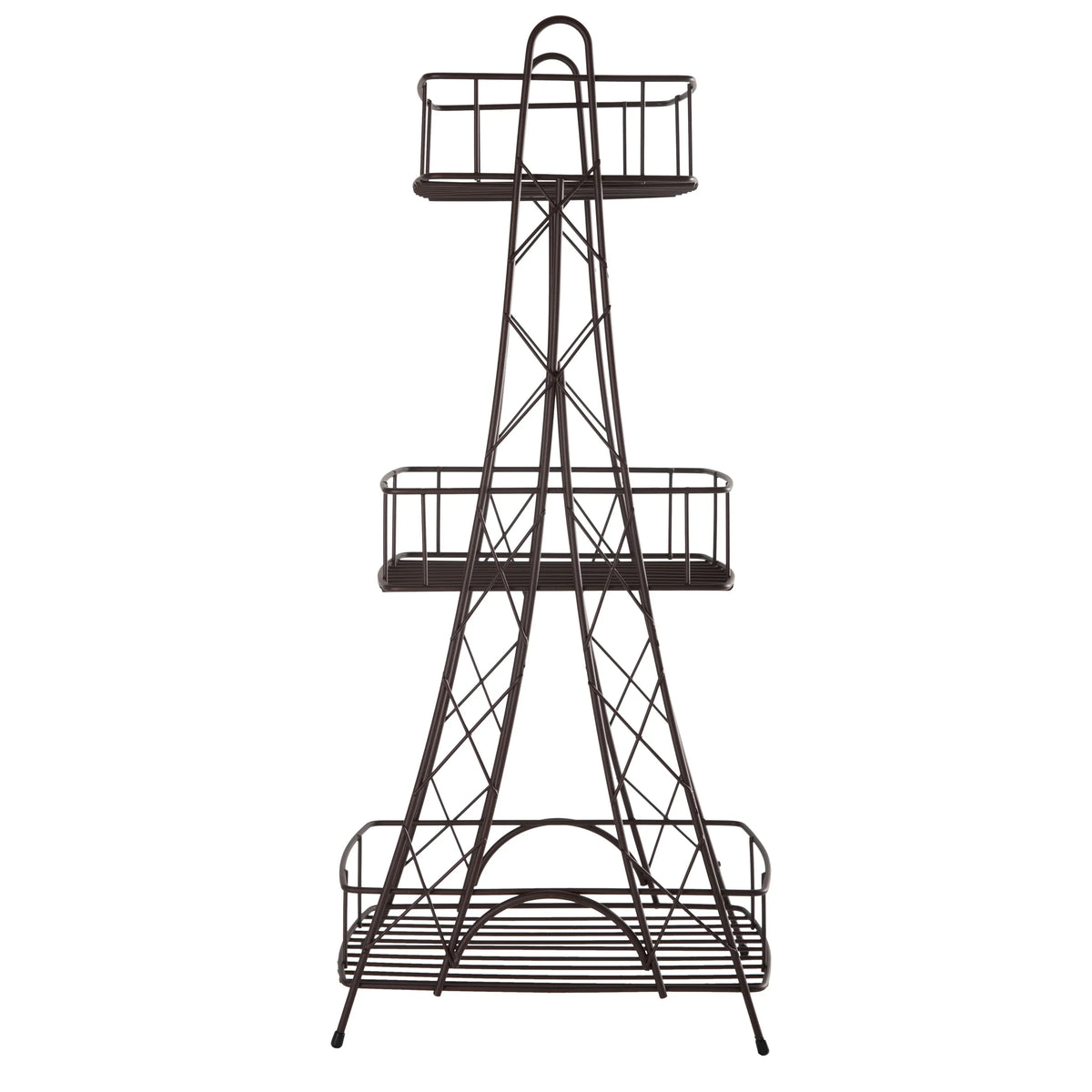 ELLE Paris Ville Des Lumieres Collection Eiffel Tower 3 Tier Spa Tower, 11"x 7"x 24.8" H