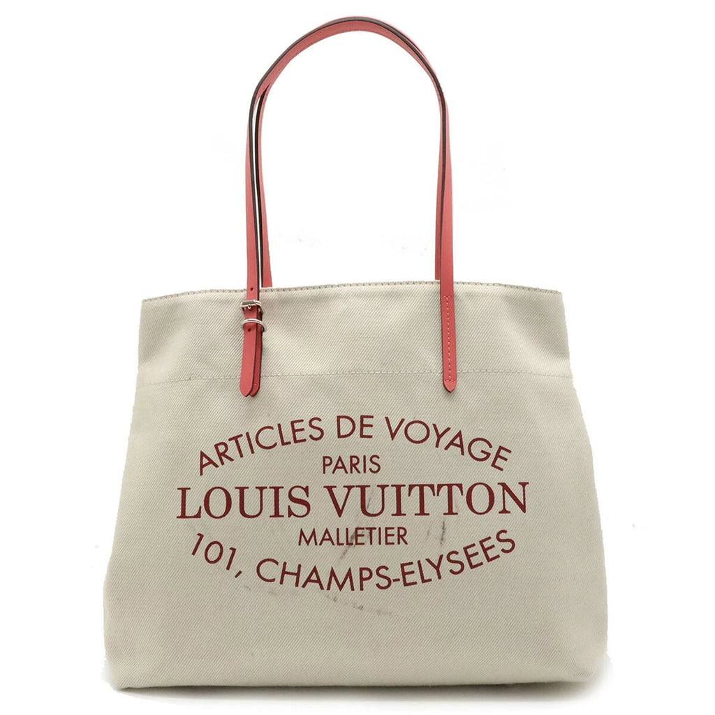 Authenticated Used LOUIS VUITTON Louis Vuitton Summer Collection 2014 Hippopotamus MM Tote Bag Shoulder Canvas Corail Pink M94502