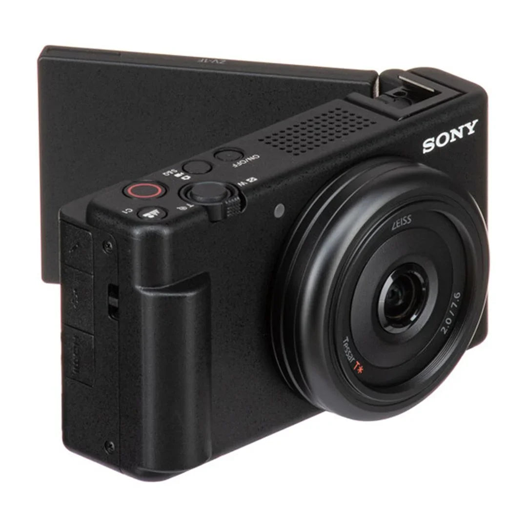 Sony ZV-1F Vlogging Camera (Black) with 2 Pack SanDisk 128GB Memory Card + Tripod + Case + ZeeTech Accessory Bundle