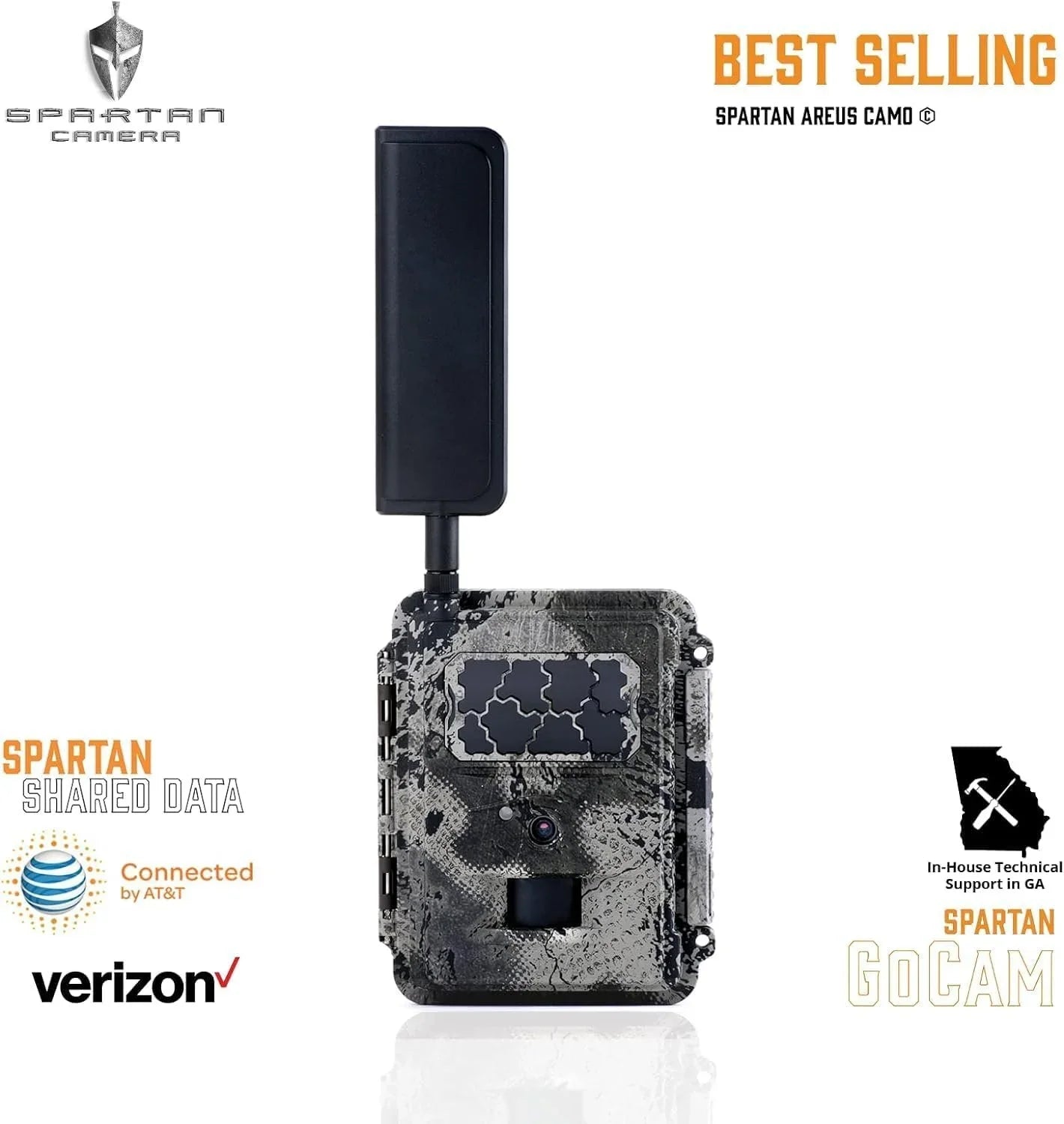 Spartan GoCam 4G LTE Wireless Camera with Batteries, SD Card, Security Case, and Spudz Microfiber Cloth Screen Cleaner VERIZON