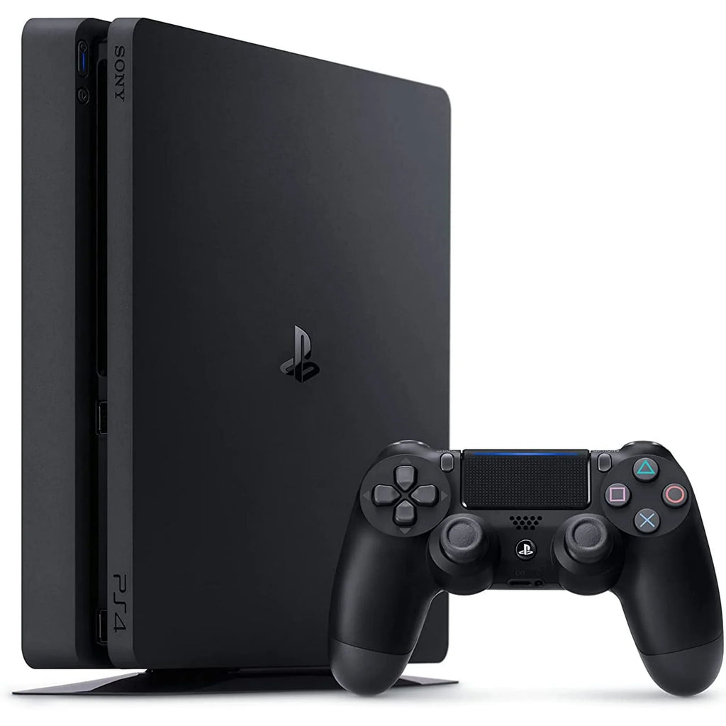 Pre-Owned Sony 2215B PlayStation 4 Slim 1TB Gaming Console Black with Charging Dock Headset 2 Controller Bolt Axtion