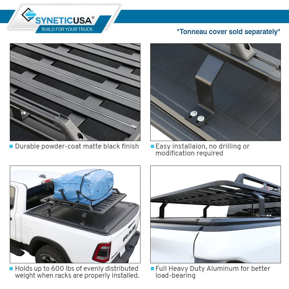 Syneticusa HD Heavy Duty Truck Bed Cargo Load Rack Kit Compatible with F150 Ram Silverado Tundra Titan