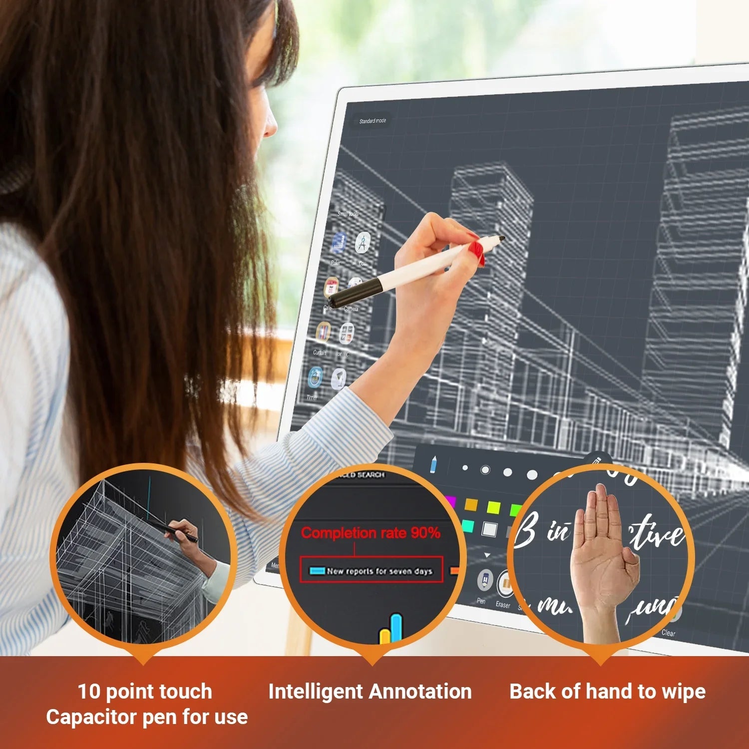 StandbyMe 32" Portable TV Monitor with Touch Screen and Built-in Camera, with Android 12 OS(Support Google Store). Built-in Battery(6-8H), Full Swivel Rotation and Big Tablet on Wheels