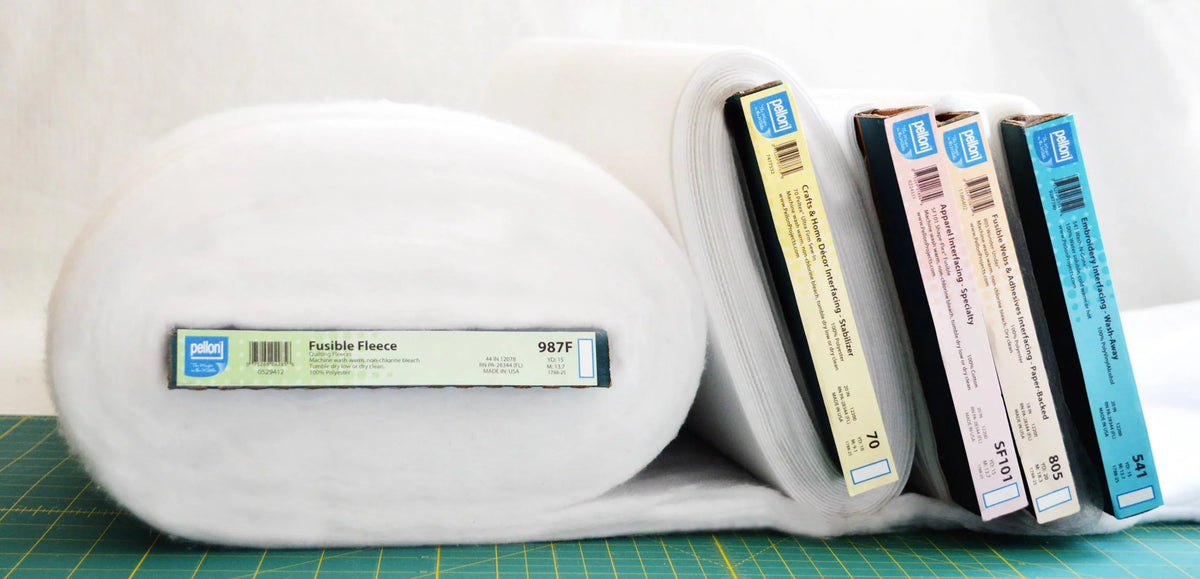 Pellon 987F Fusible Fleece Craft Fabric, White 45" x 10 Yards by the Bolt