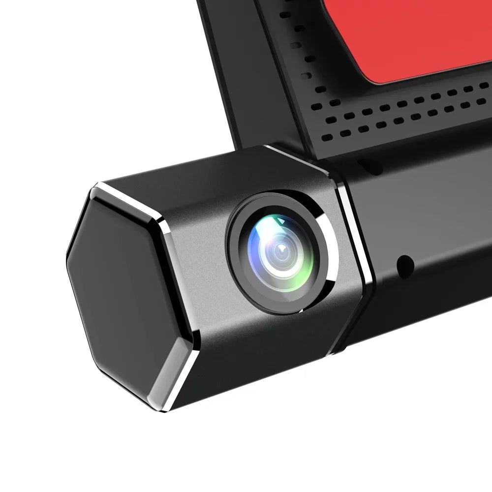 Gecheer 3 Cameras Dash Cam 4in Clear Car Rearview Mirror Car Video Recording  Car  Recorder Auto Safety Driving Recorder