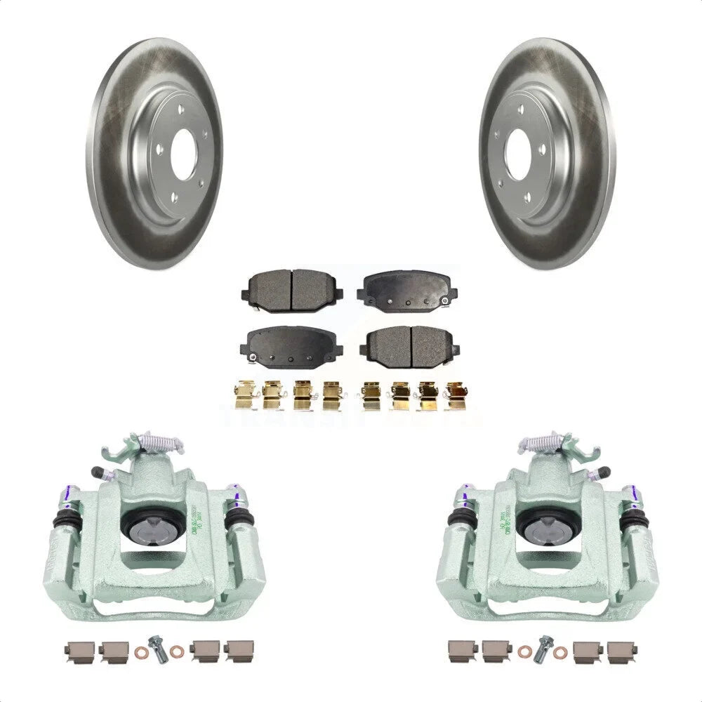 Transit Auto Rear Disc Brake Caliper Coated Rotors And Semi-Metallic Pads Kit For 2012 Ram C/V With Dual Piston Front KCG-100133P