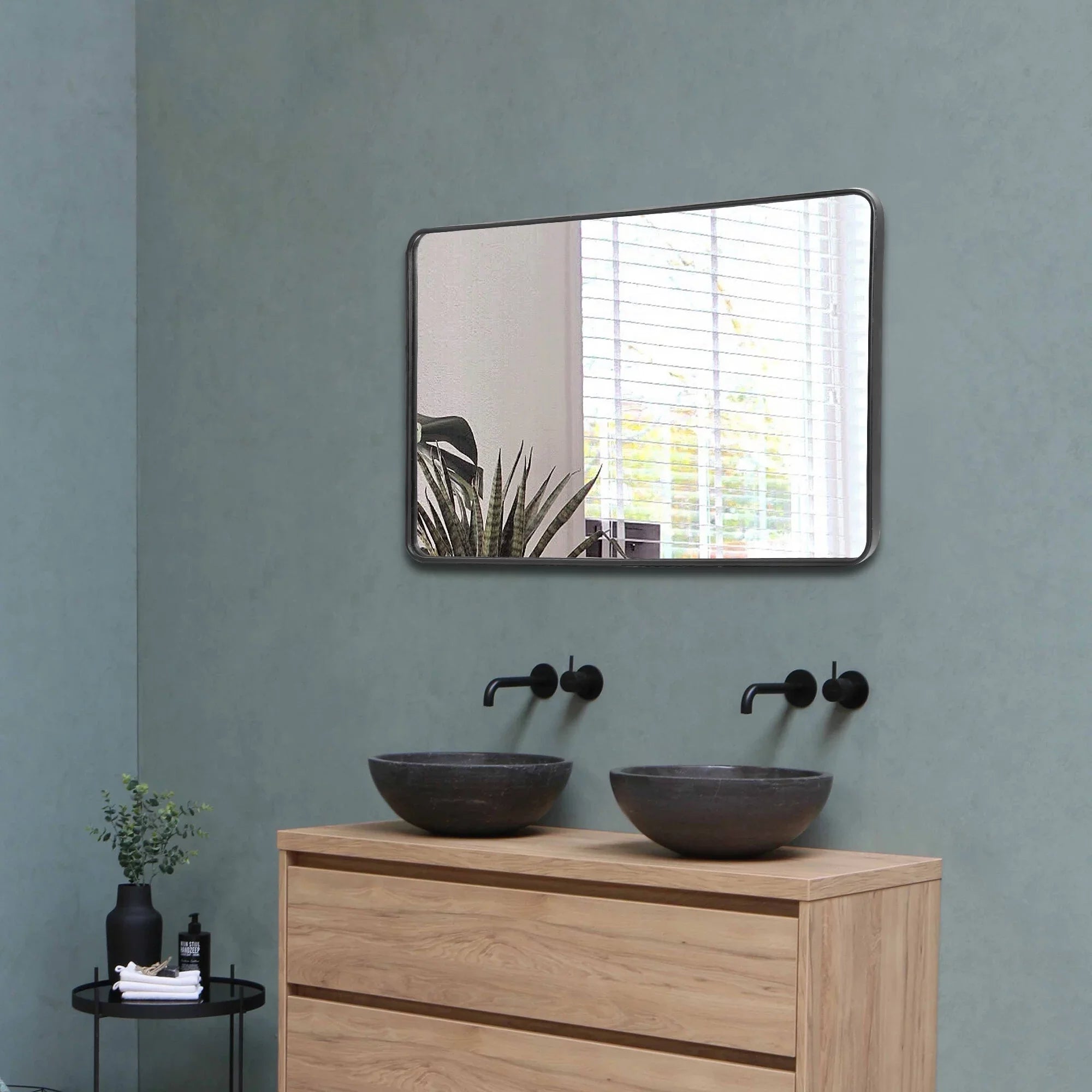 SuperDeal 36 inch Rectangular Wall Mirror Bathroom Dresser Make-up HD Imaging