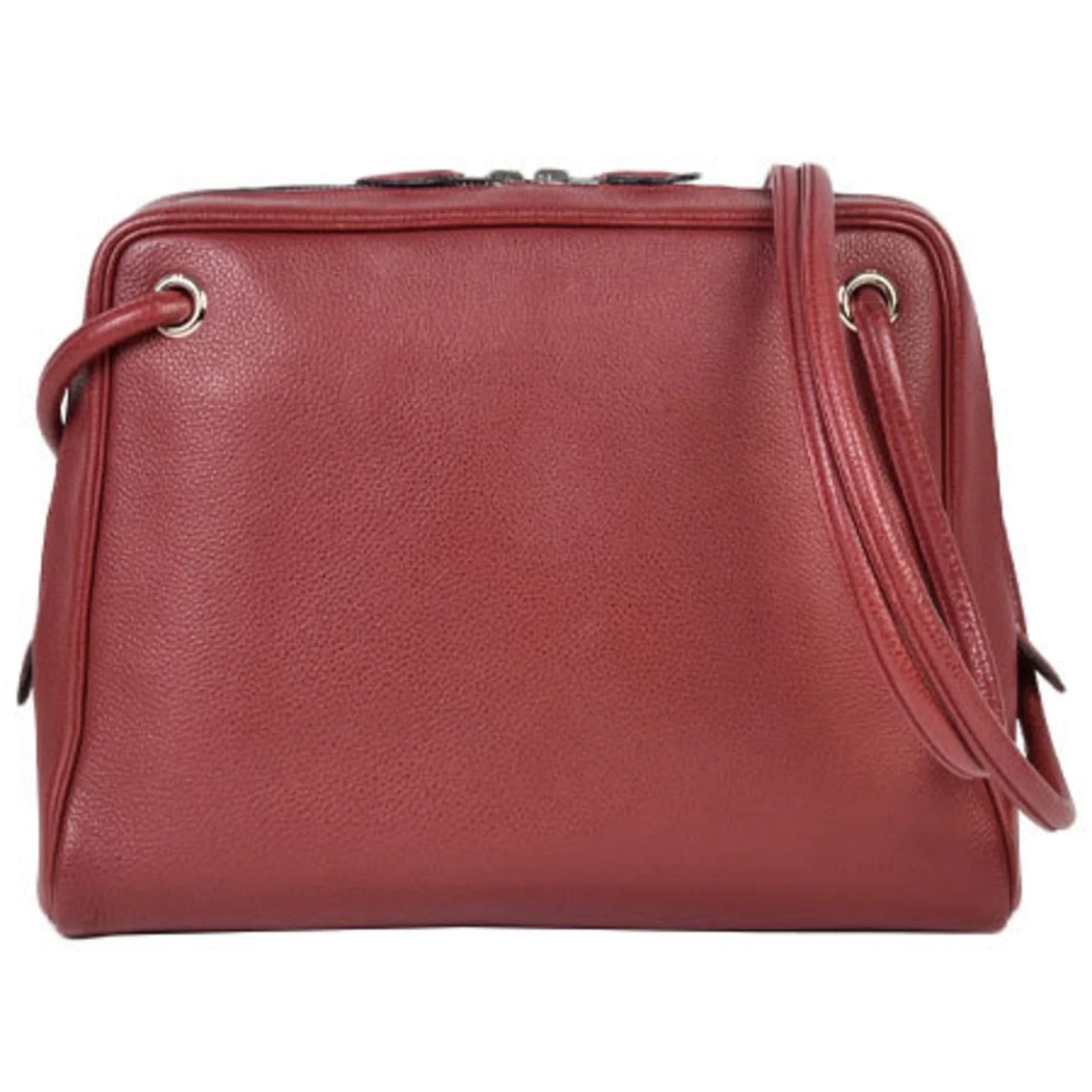 Pre-Owned Hermes HERMES Tintin GM shoulder bag Togo Rouge Ash □D stamp (Good)