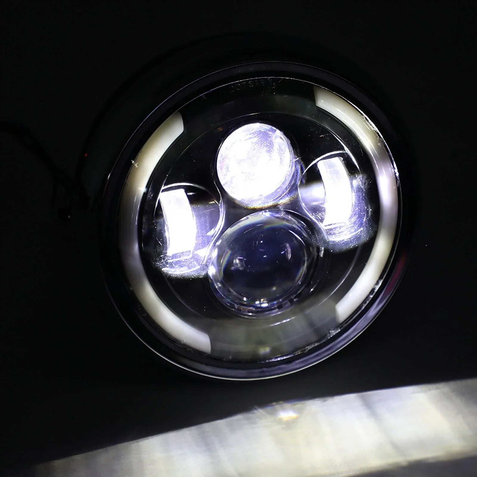 7 Inch LED Headlight Hi/Lo Fog Driving DRL for Motorcycle Dyna Cafe Racer Bobber