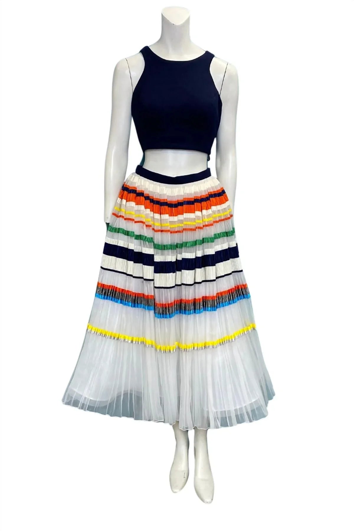 Women's Jovani Black Tie, Party Size 8 Cocktail Dress Navy, Orange, White, Yellow, Blue, Green