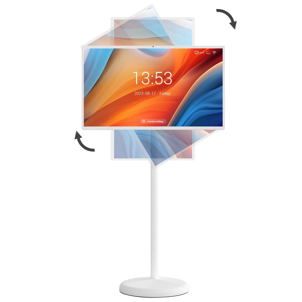StandbyMe 32" Portable TV Monitor with Touch Screen and Built-in Camera, with Android 12 OS(Support Google Store). Built-in Battery(6-8H), Full Swivel Rotation and Big Tablet on Wheels