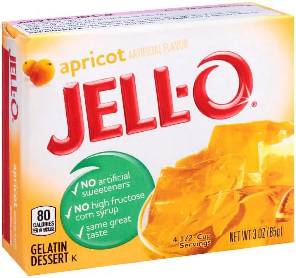 Jell-o, Gelatin Dessert, Apricot (Pack of 18)