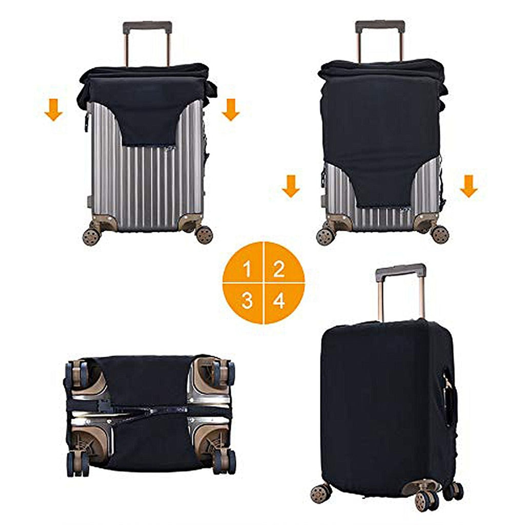 Kll Floral Purple Buffalo Plaid Luggage Cover Suitcase Cover Suitcase Protector-