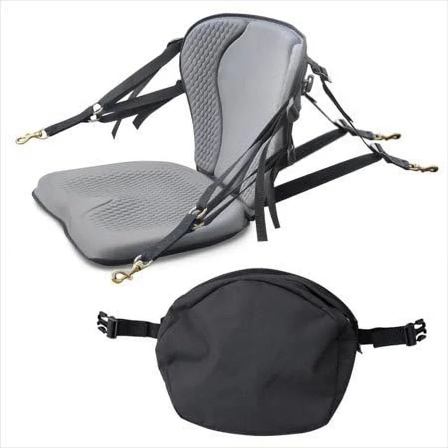 GTS Pro Molded Foam Kayak Seat W/Zipper Pack, Sit On Top Kayak Seat, Back Support Kayak Seat, Kayak Cushion