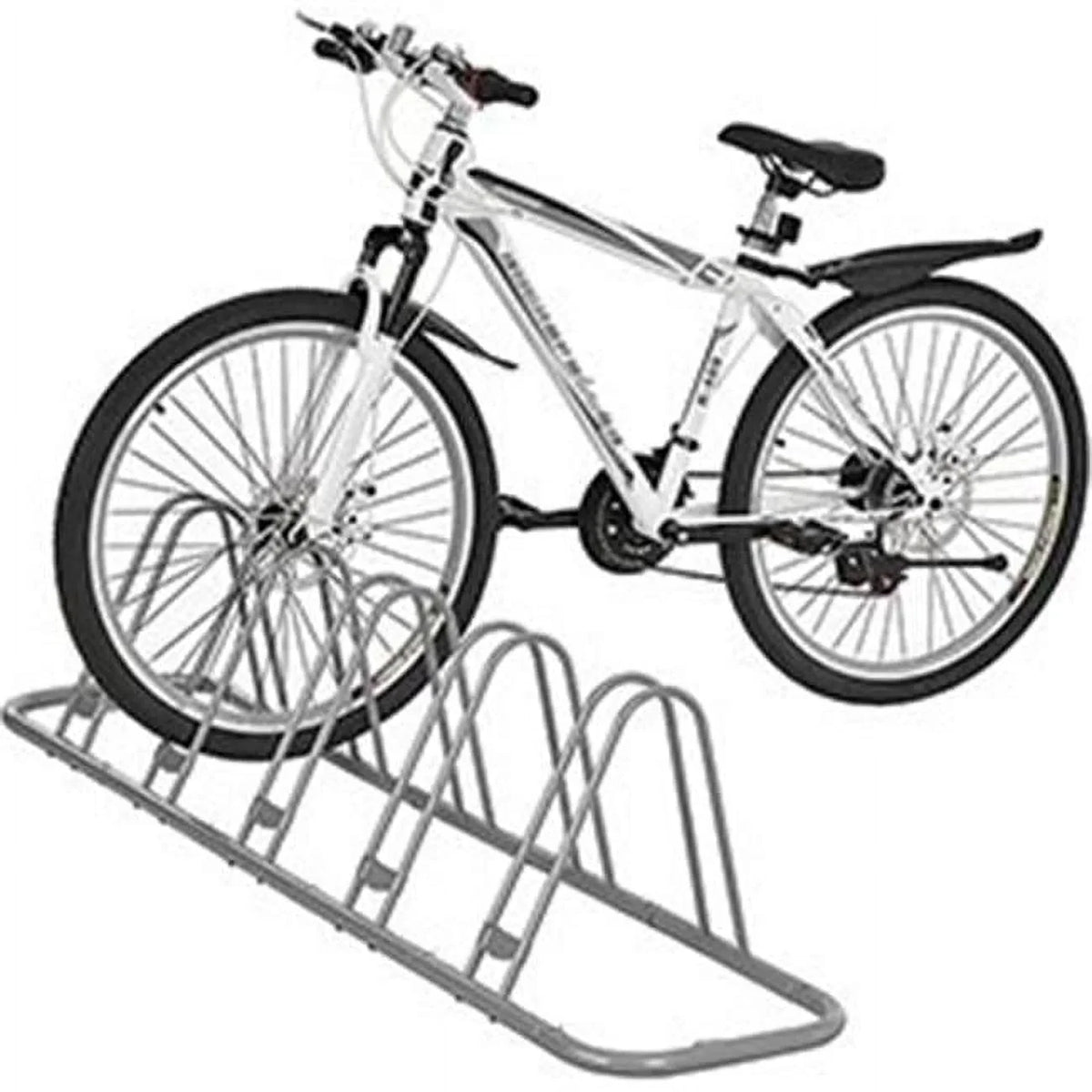 Bicycle Parking Rack, Adjustable, 5-Bike - Single Sided Version - Gray