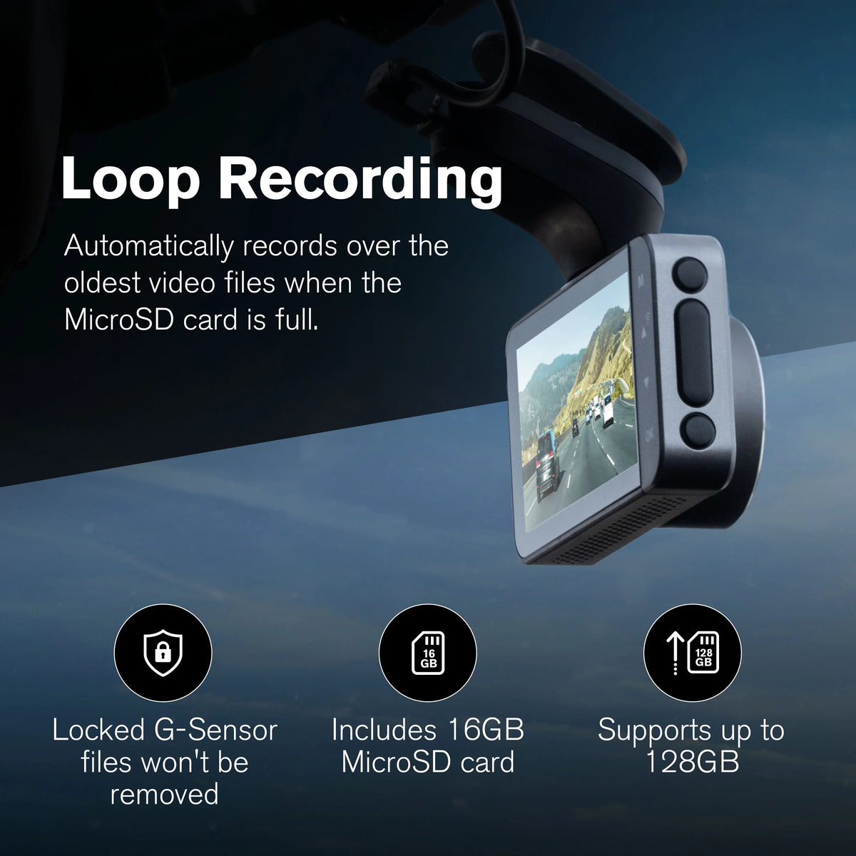 Yada 4K Roadcam Pro GPS with App, 150 Degree Wide Angle Lense, 3" LCD Screen, UHD Resolution High Dynamic Range for Day/Night. G-Sensor Technology with Park and Record Mode