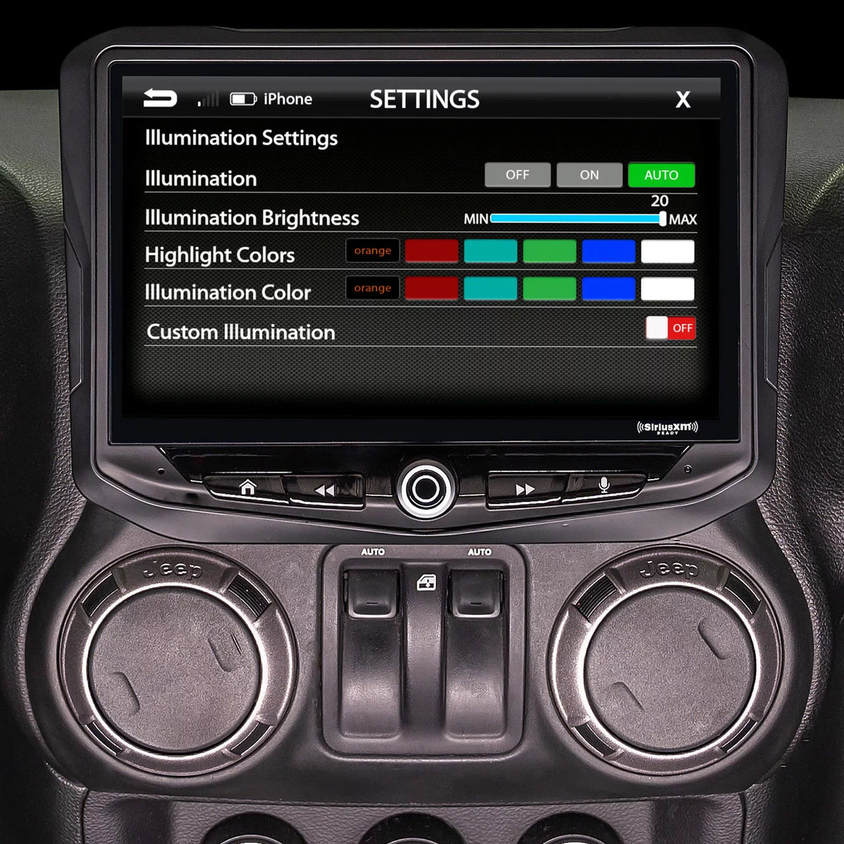 Stinger Heigh10 10" In-dash Infotainment System with SR-JK11H 2011-2018 Wrangler JK Flush-Mount Dash Kit