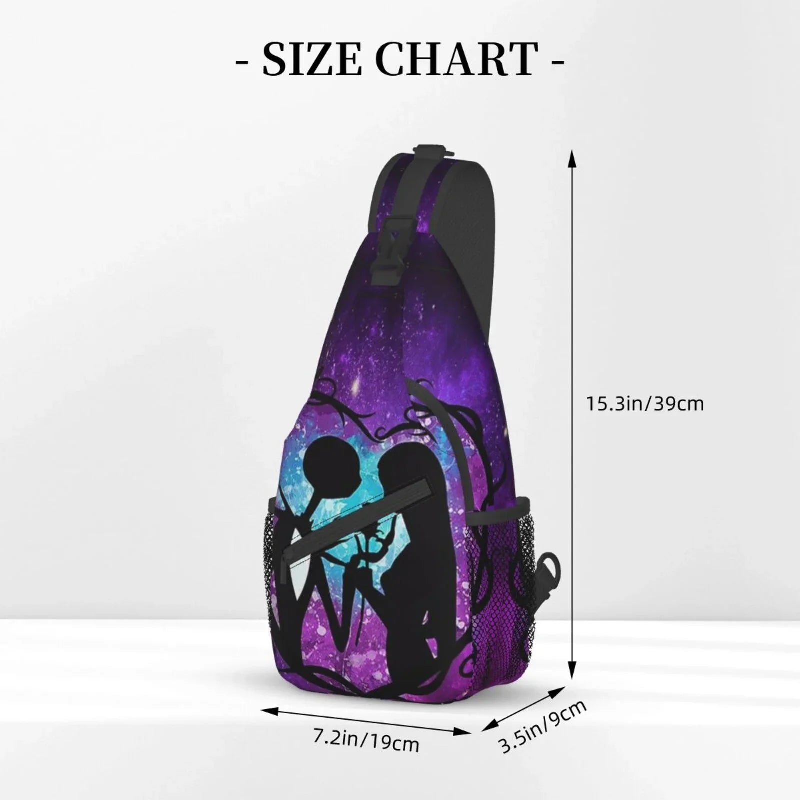 The Nightmare Before Christmas Chest Bags Crossbody Sling Backpack Unisex Travel Hiking Daypack Shoulder Bag Gifts For Women Men
