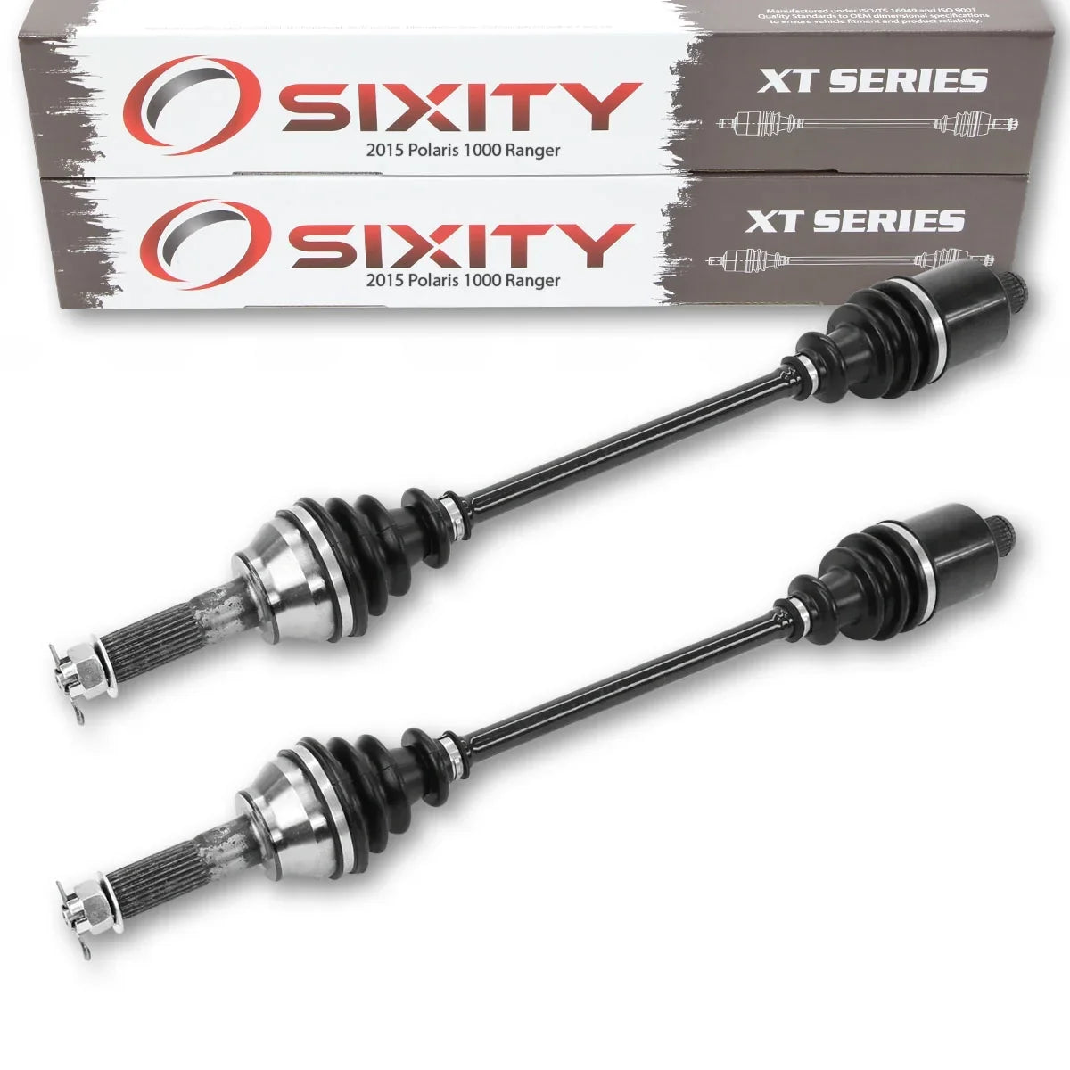 2 pc Sixity XT Rear Left Right Axle compatible with Polaris Ranger 1000 2015 - R15RTAD1AA EA DIESEL 4X4