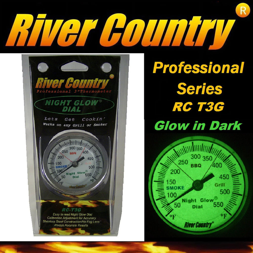 River Country 3" 'Night Glow' (RC-T3G) Premium BBQ, Grill, Smoker Thermometer