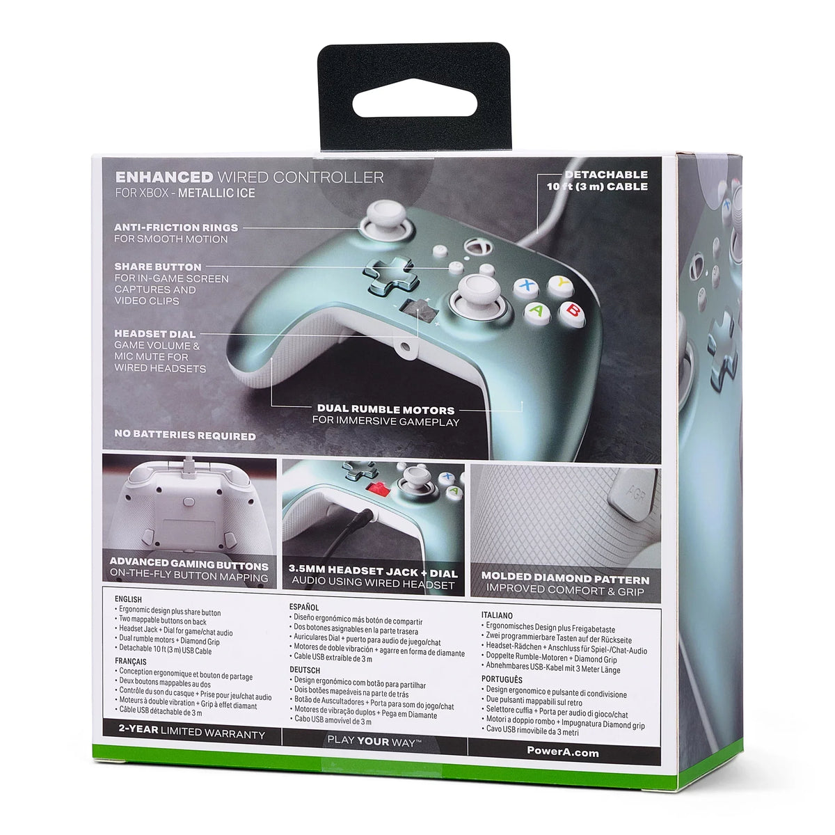 PowerA Enhanced Wired Controller for Xbox Series X|S - Metallic Ice