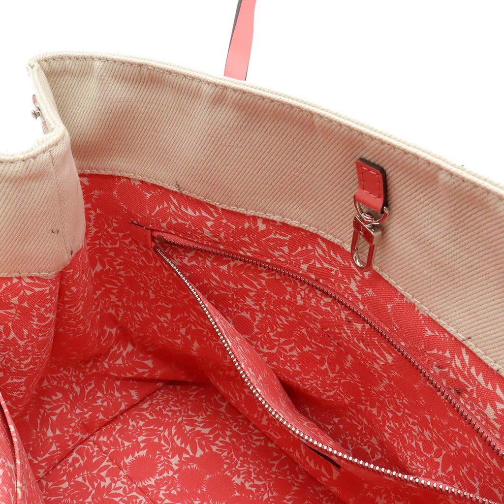 Authenticated Used LOUIS VUITTON Louis Vuitton Summer Collection 2014 Hippopotamus MM Tote Bag Shoulder Canvas Corail Pink M94502